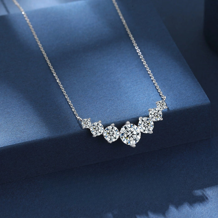 Lustrava Moissanite witte gouden ketting met certificaat - Authentiek en Elegant