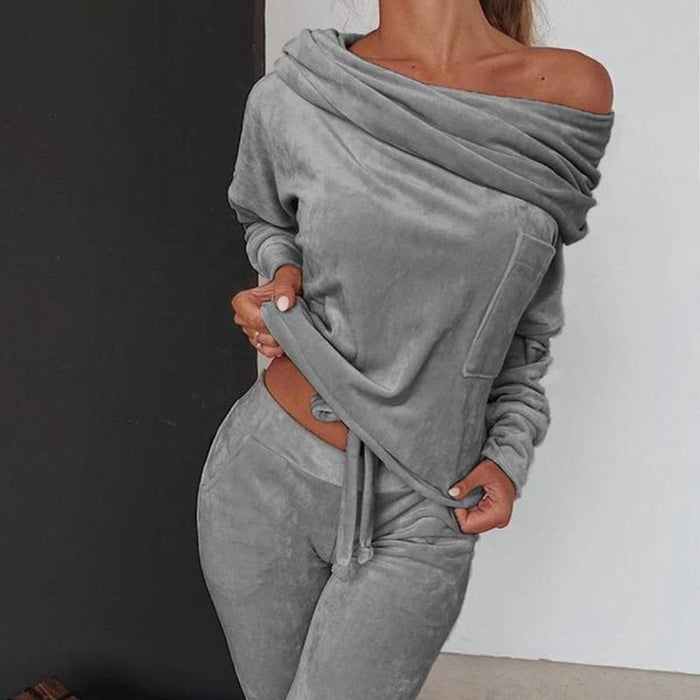 Eva - Comfortabel en elegant zacht huispak voor dames met elastische tailleband