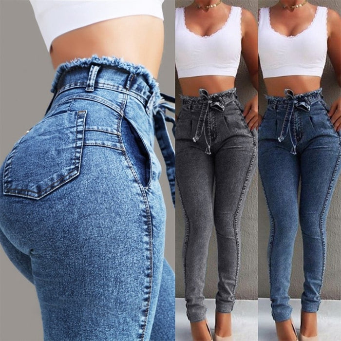 Xiomara | Stijlvolle Jeans Met Franjes Voor Dames | Elegante Broek Dames | High Wasted Jeans