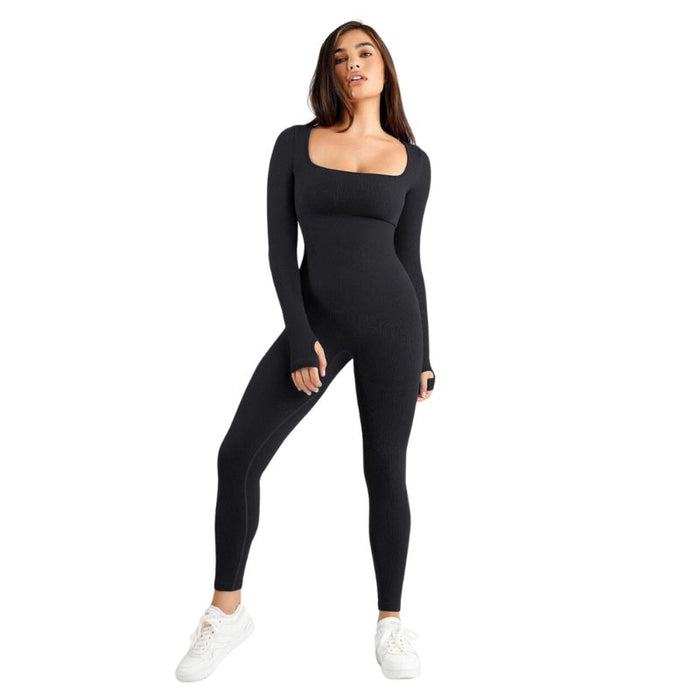 Blossomfit | Strakke Sport Jumpsuit Voor Vrouwen | Vierkante Hals Sportpakje | Fitness Activewear