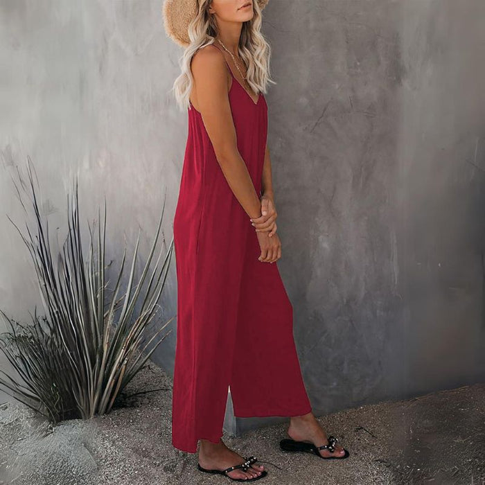 Apolline - Stijlvolle dames mouwloze jumpsuit met zakken