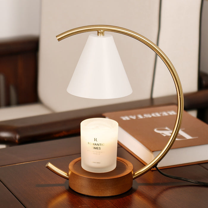 Lumora | Houten Basis Geurloze Kaarslamp voor de Slaapkamer | Natuurlijke Sfeerverlichting | Handgemaakt Design