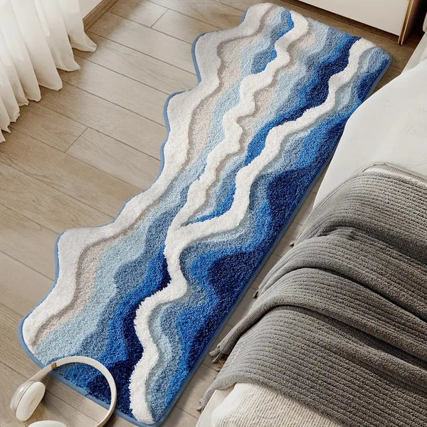 Coastal Wave Rug met antislip achterkant