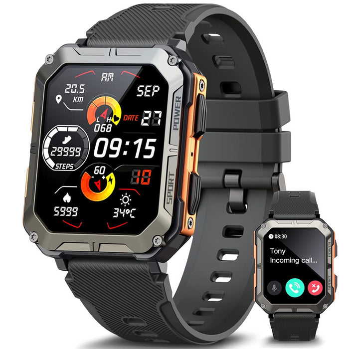 FitPulse | Sport Smartwatch Bluetooth Bellen | Waterdicht, Fotograferen, Hartslagmeting | Stijlvol en Functioneel