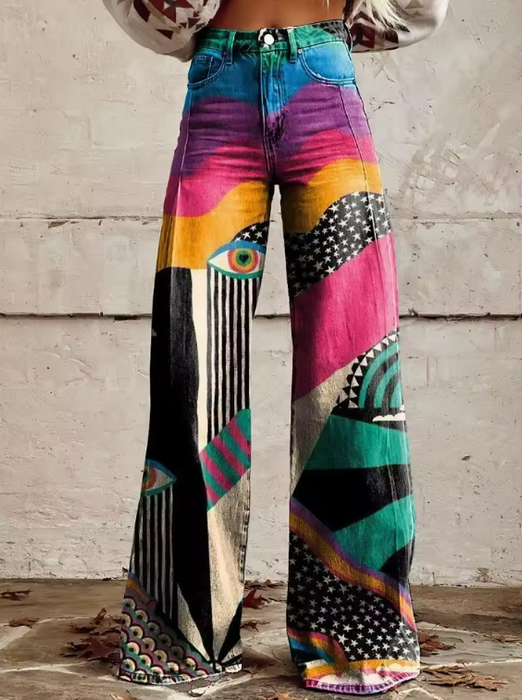 Solvaya Boho Vintage Broek | Trendy, Vloeiende vintage stijl