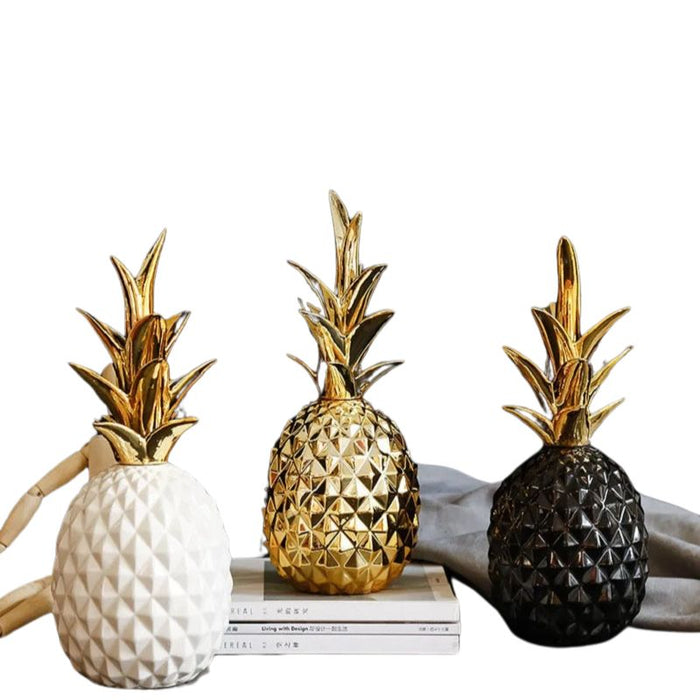 GoudenAnanaspracht | Keramisch Decoratiestuk | Luxe Woondecor