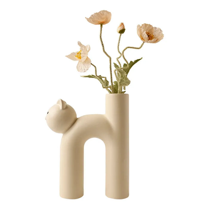 PurrVase | Kattenkop Vaas | Schattige Bloemendecoratie | Uniek Hydroponisch Ontwerp | Stijlvolle Thuisinrichting