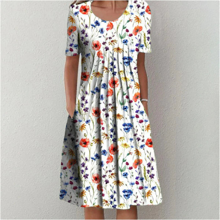 Emma - midi-zomerjurk voor dames met unieke prints en stijl