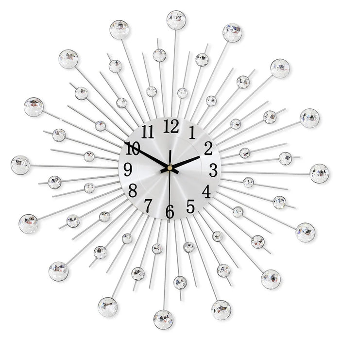 Diamantuurwerk Gypsophila | Muurklok | Luxe Uitstraling | Stijlvolle Decoratie