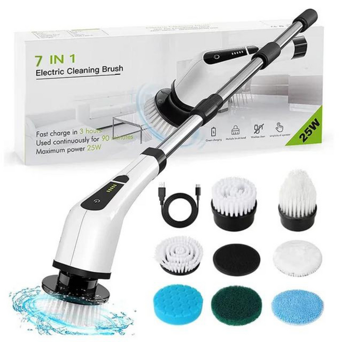 TurboClean 7-in-1 Elektrische Schoonmaakborstel | Raam- en Muurreiniger