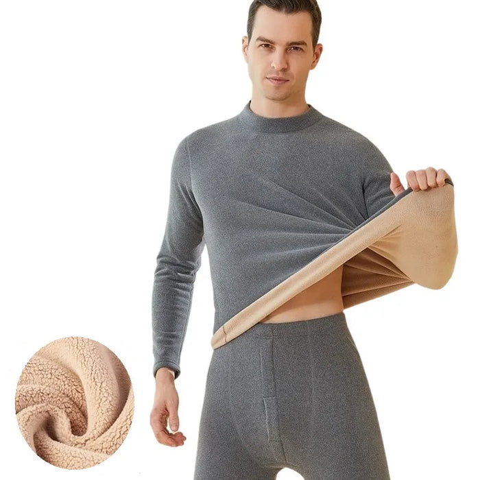 FlexFit | Comfortabele Heren Lange Johns | Ademend Polyester-Spandex Mix | Met Wol voor Extra Warmte