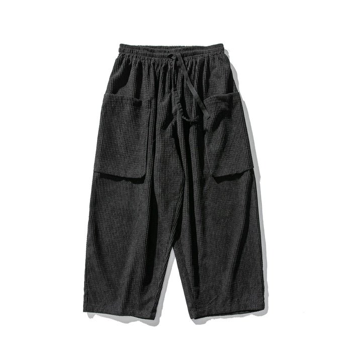 Hype Waffle - Comfortabele corduroy joggers met wijde pijpen