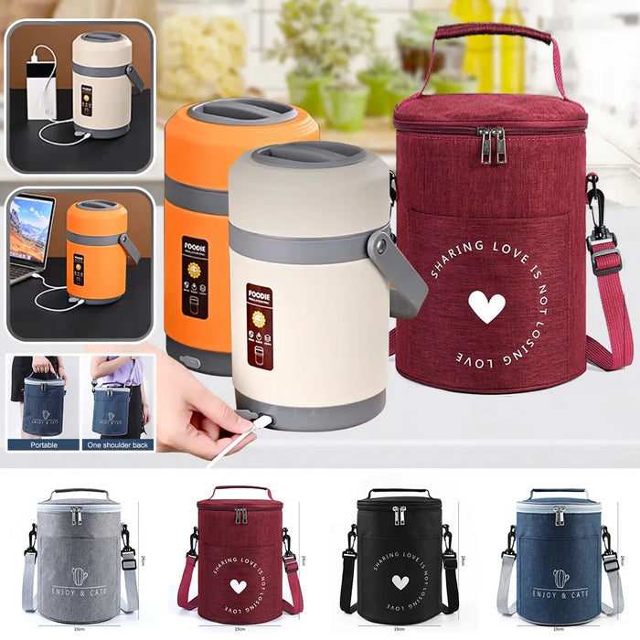 LunchJoy | Elektrische Lunchbox | Warmt Constant Op | Gezond Genieten