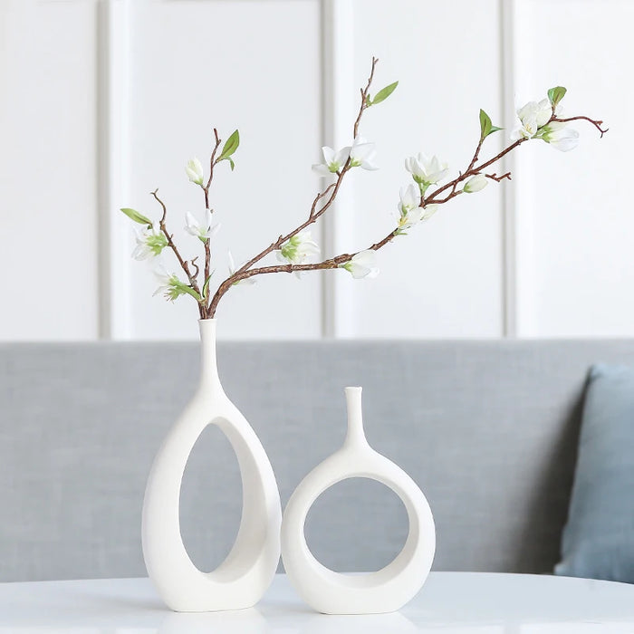 BloomEase | Keramische Bloemenpracht Vaas | Stijlvolle Thuisdecoratie | Breng de Natuur Binnen
