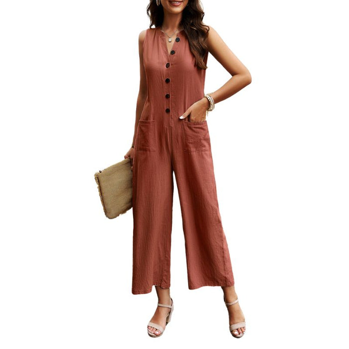 Solana | Jumpsuit Elegant en Puur Van Kleur | Vrouwelijke Jumpsuit