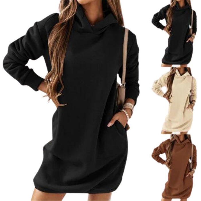 Fleur | Chique Hoodie Jurk met Koord | Warme Jurk | Stijlvol en Modieus