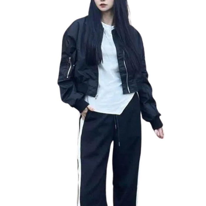 Willow | Vintage Cropped Dames Bomberjack | Oversized Streetwear Jas