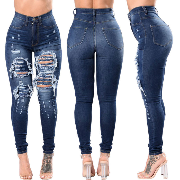 Olanthe | Stijlvolle Distressed Denim Jeans | Spijkerbroek Voor Dames