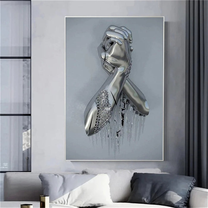 CANVASTAAL | Stijlvolle Wanddecoratie | Unieke Metallic Posters | Kunstwerk Muur Canvas