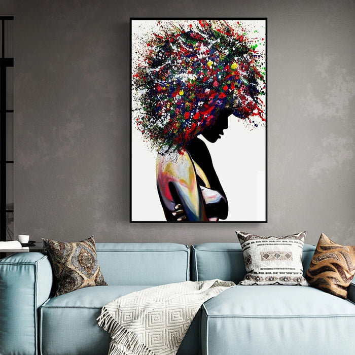 EMPOWERED | Graffiti Art op Canvas - Zwarte Vrouwen in Kunst | Verrijk je Leefruimte met Inspirerende Afrikaanse Kunst
