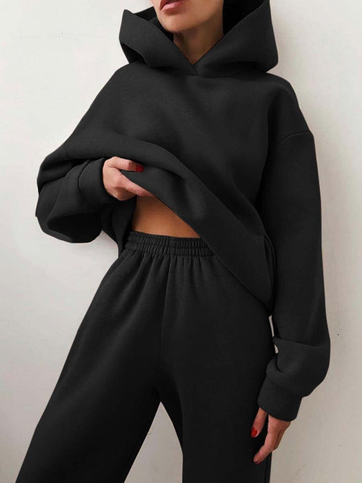 AVA | Comfortabele Casual Hooded Sweater Tweedelige Set