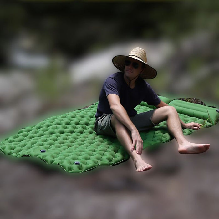 VISTA | Ingebouwde Dubbele Opblaasbare Matras | Buiten Slaapkussen voor Camping, Reizen