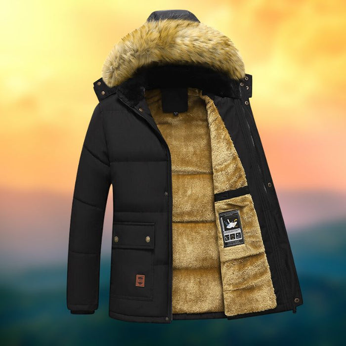 MANUEL | Winter Parka Voor Mannen | Jas met Pluche Voering en Bontkraag