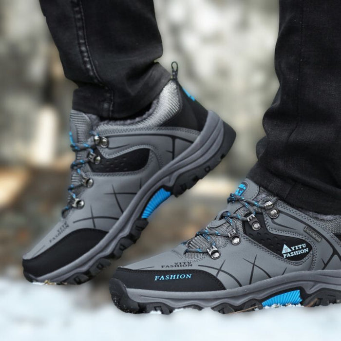 HIRAM | Winter Waterdichte Lederen Laarzen | Super Warme Herenlaarzen voor Outdoor Wandelen