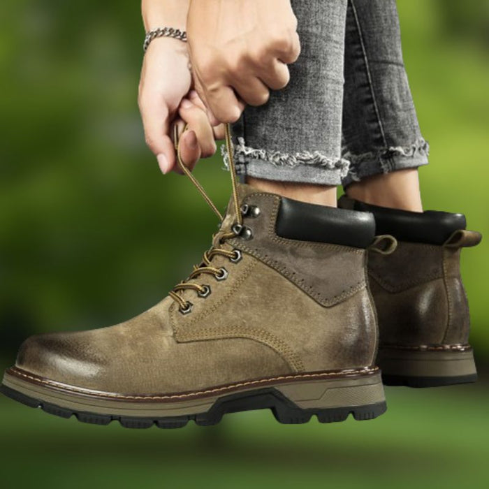KAREL | Natuurlijk Leren Winterlaarzen Echt Rundleer Warme Winterschoenen