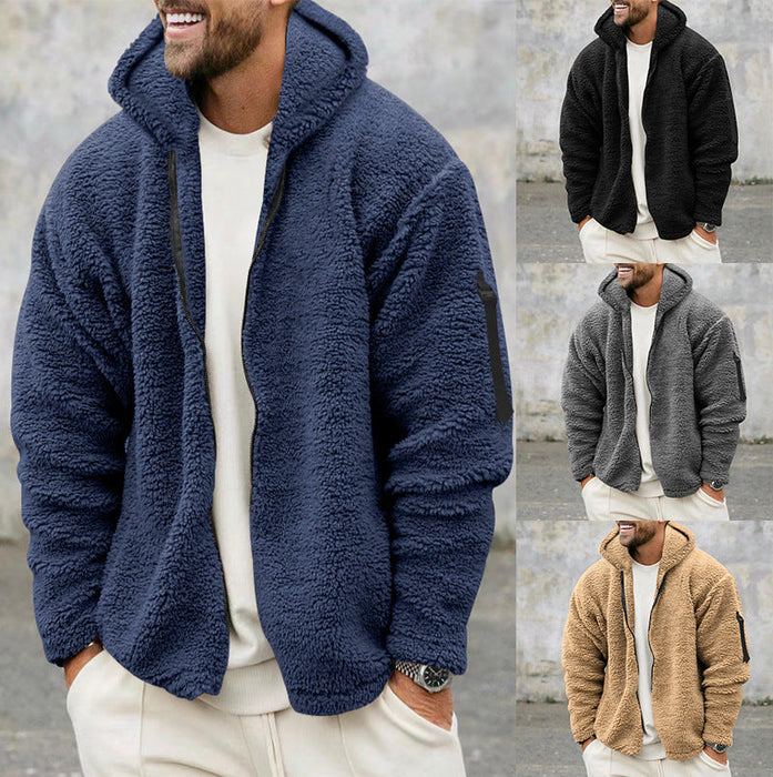 URBANWARMTH | Heren Hooded Jack voor Herfst en Winter | Dubbelzijdig Draagbaar met Rits | Warm en Casual Outdoor Kleding