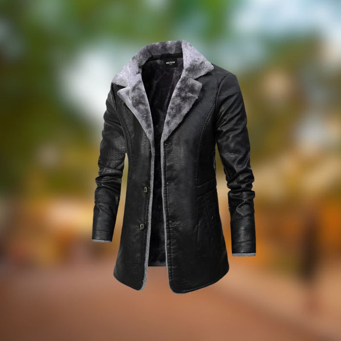JAMES | Warme Leren Winterjas Heren