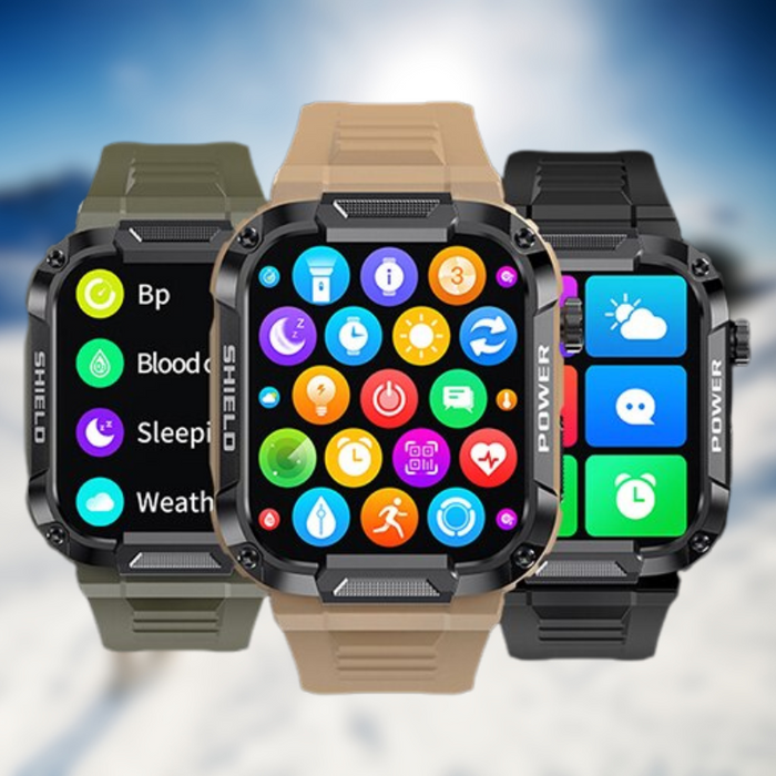 HUGH | Buiten Militair Slim Horloge Mannen | Bluetooth, IP68 Waterdichte Fitness Smartwatch