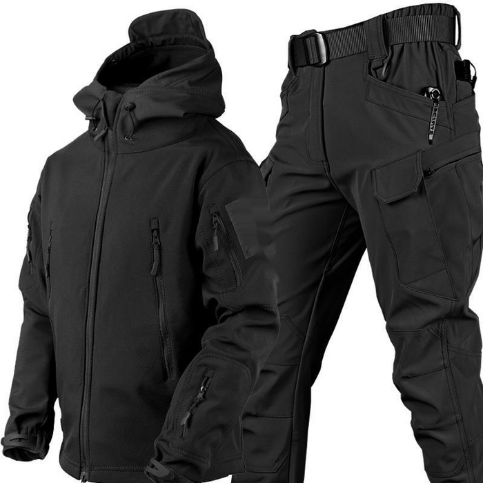 SAMUEL SET | Dikke Softshell Winterjas + Broek Heren | Militaire Stormjas | Waterdichte Broek + Jas