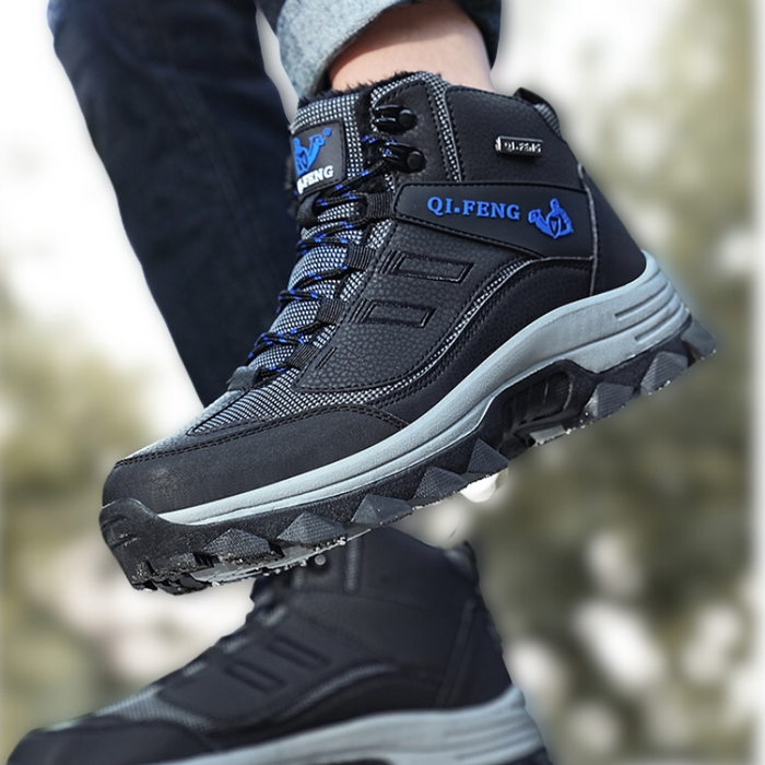 MILTON | Waterdichte Leren Sneakers voor de Winter | Fluffy Warme Hoge top Buiten Laarzen