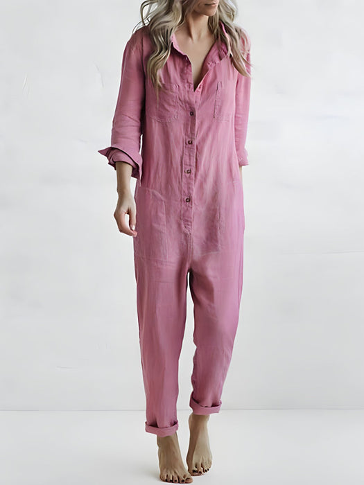 LARA | Comfortabele Eendelige Damesoutfit - Stijlvol en Geschikt voor Elke Gelegenheid | Lange jumpsuit zomer