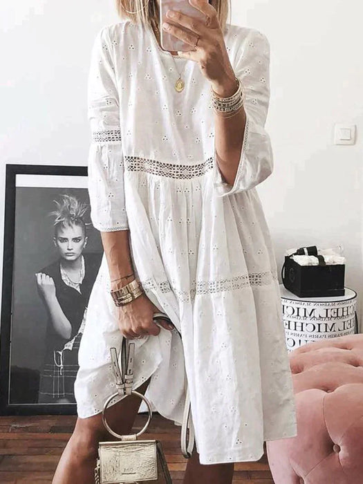 JASMINE | Geborduurde Kanten Zomerjurk Dames - Lichtgewicht Design