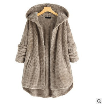 LUXMODE | Damesmode | Stijlvolle Elegante Hooded Velvet Jas | Dubbelzijdig Draagbaar