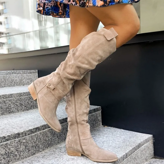 LUNA | Hoge Laarzen Dames | Stijlvolle Suede Laarsen | Knielaarzen