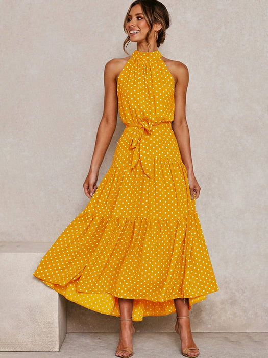 ELEGANCE | Zomerjurk met Polka Dot-print | Trendy Katoenen Jurk