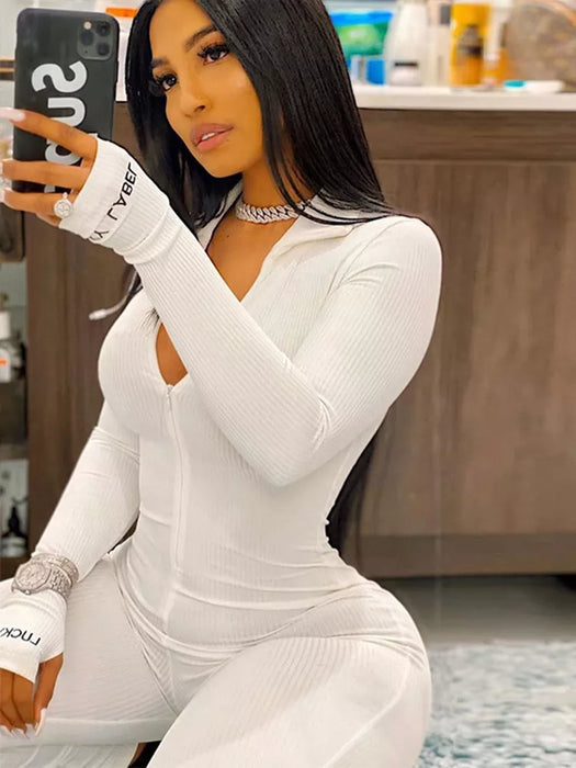FLEXFIT| Sportieve Ribgebreide Turtleneck Jumpsuit | Comfortabele Stijl | Ideaal voor Workouts