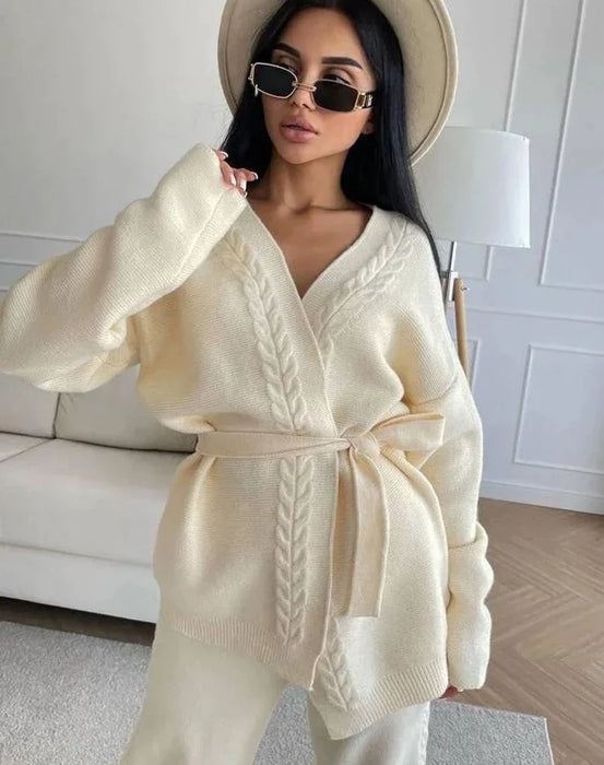 BELLEKNIT | Dames Gebreide 2-Delige Set | Stijlvolle Winter Warmte | Luxe Comfort