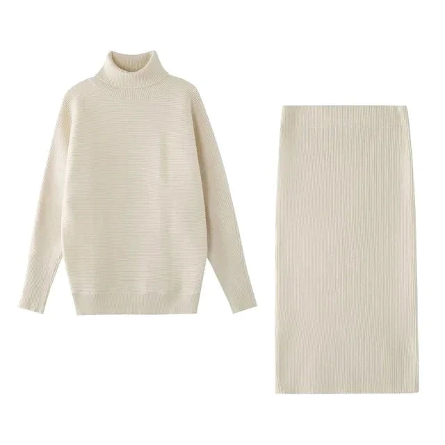 TRENDSET | Modieuze Dames Herfst Set | Comfortabele Vleermuismouwen | Stijlvolle Combinatie