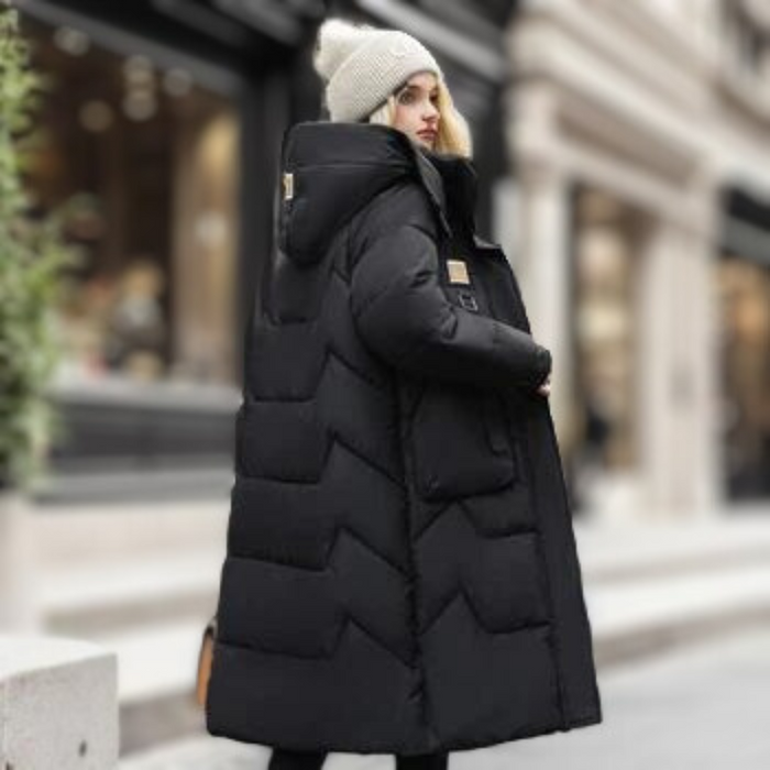 VELVETWARM | Afneembare hoed katoenen jas | Dames Winterjas met Afneembare Hoed
