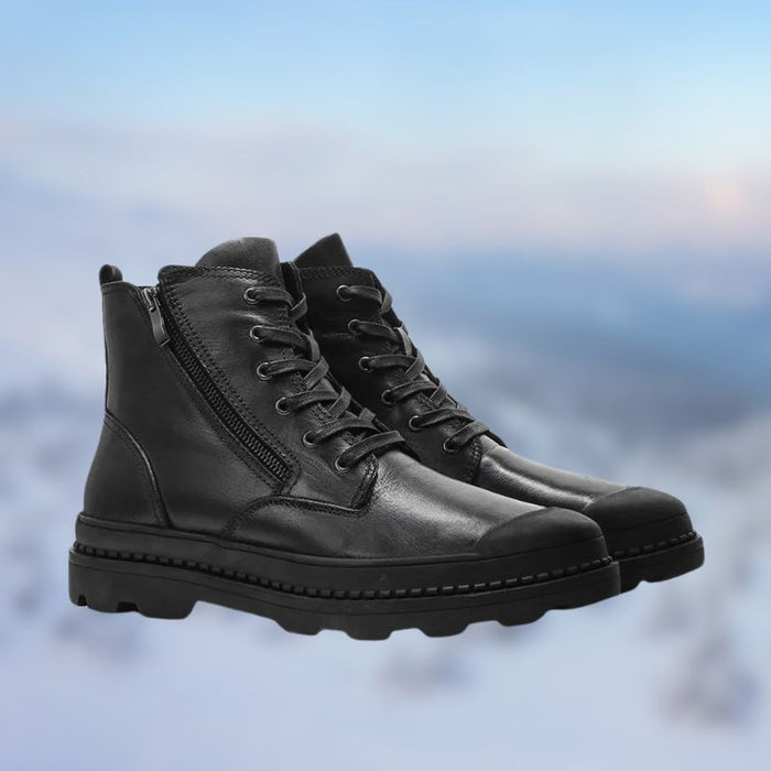 JOHAN | Handcrafted Retro Leather Winter Boots | Natuurlijke Koe Lederen Winterlaarzen