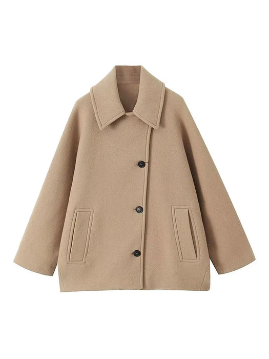 SOPHIA | Ontdek de Luxe en Warmte van Onze Trendy Wollen Mantel voor Vrouwen - Herfst en Winter Fashion