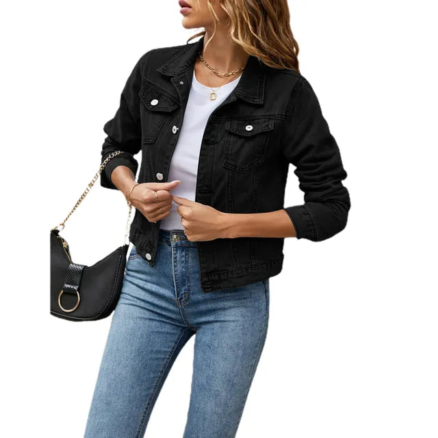 AURORA | Dames Denim Jas - Fashionable Slim Fit - Herfst en Winter Kleding - Casual Jacket