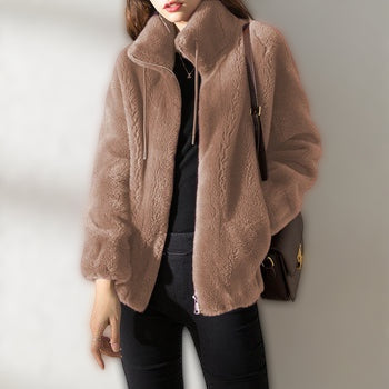 CUDDLEEASE | Pluche Winter Vest Dames | Dubbelzijdige Fleece Hoge Hals Trui