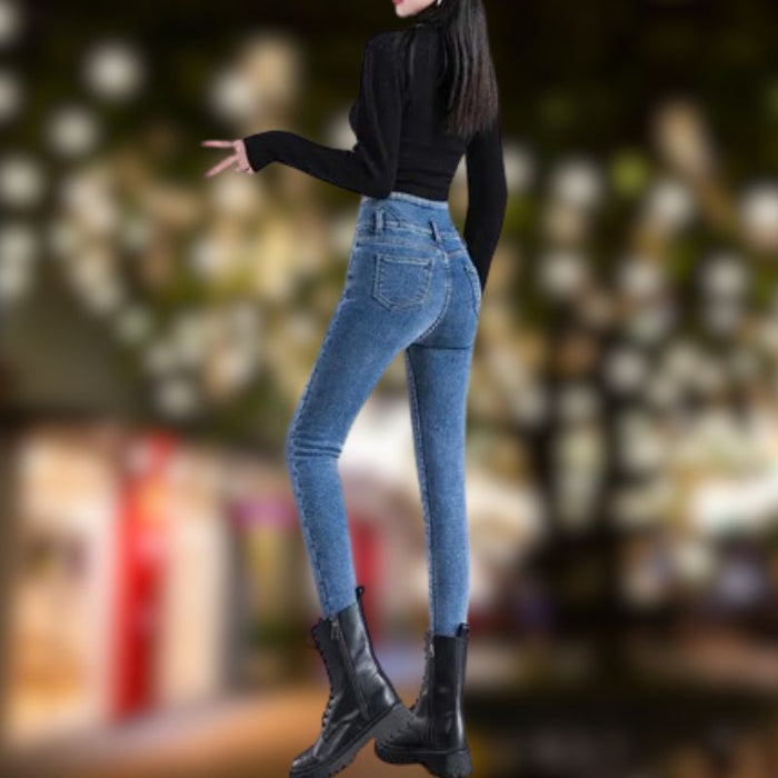 RINY | Comfortabele Winterfleece Stretchjeans