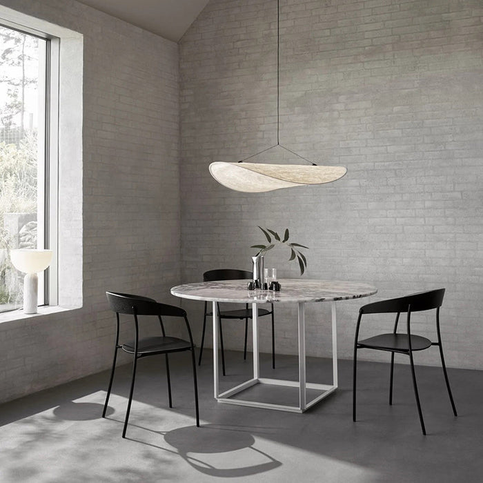 LUMINA | LED Hanglamp | Modern Metaal en Kunstzijde in Wit