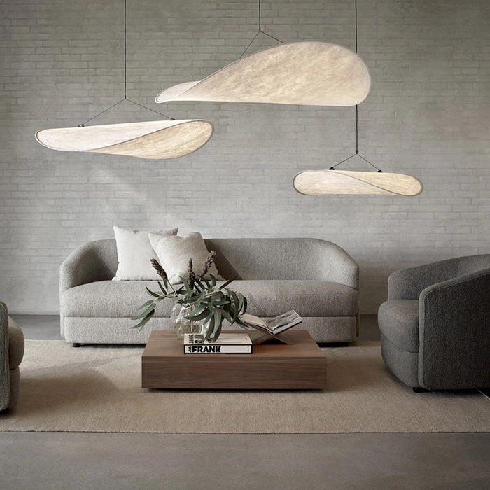LUMINA | LED Hanglamp | Modern Metaal en Kunstzijde in Wit